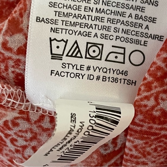 BCBGMAXAZRIA Ruffle Sleeve Long Sleeve Blouse with Boho Print - Picture 6 of 7